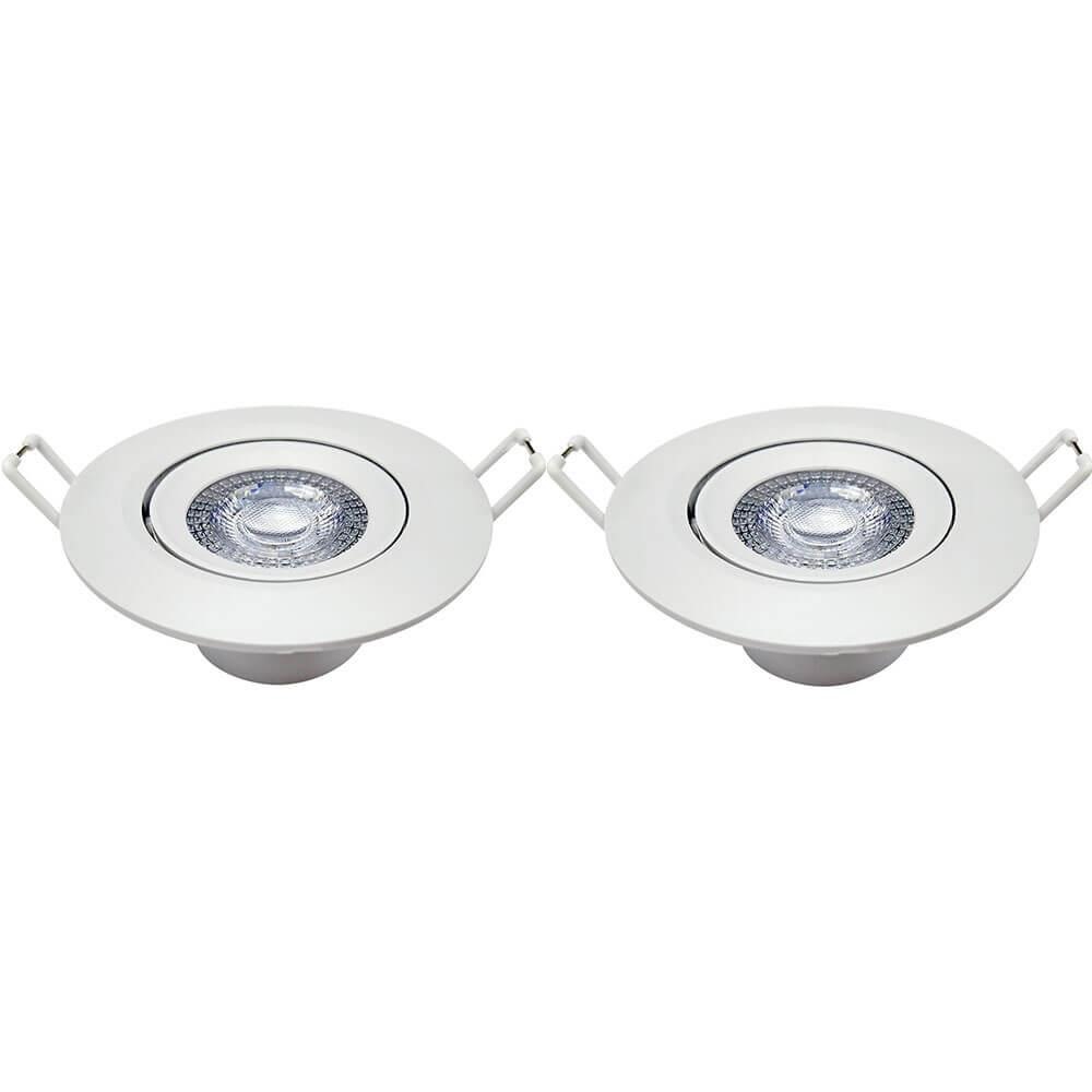 Kit 2 Spot Authentic LED Redondo de Embutir Avant Branco 3w 6500k - Cód 863441378