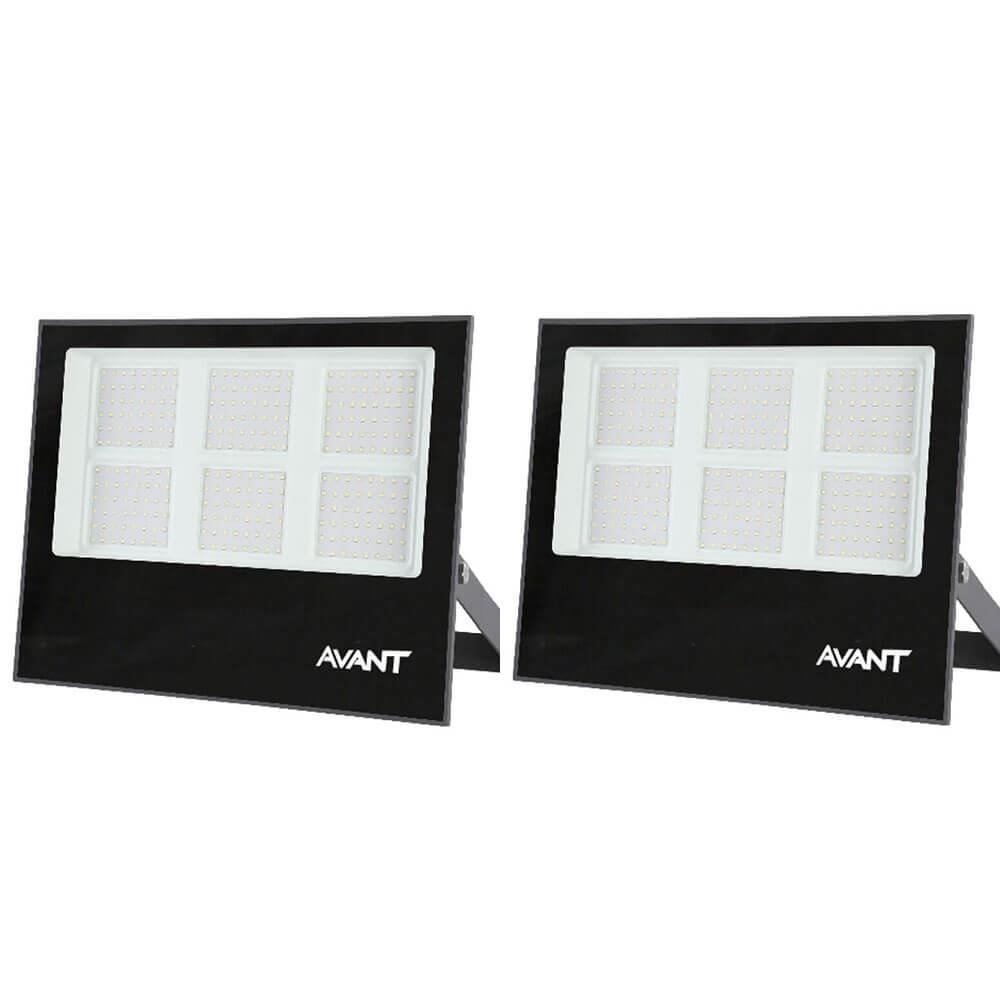 Kit 2 Refletores LED Branco Frio Avant em Alumínio SLIM-300 Bivolt de Sobrepor 6500K - CÓD 259801377