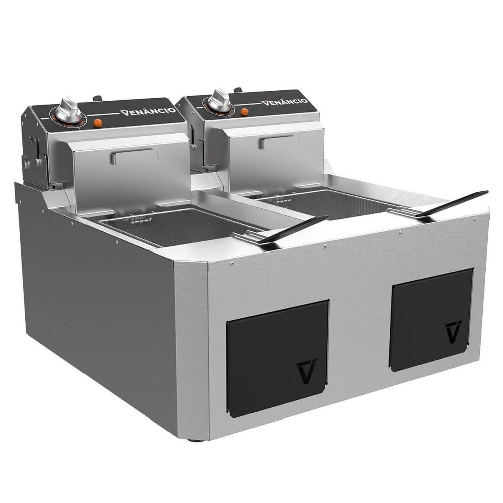 Fritador Industrial Elétrico Venâncio VFO30E-ME De Mesa 16 Litros Óleo 127V Inox 