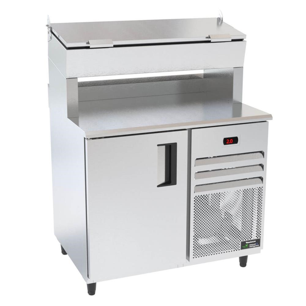 Balcão De Serviço Refrigerado Venâncio Standard Com Condimentadora Inox 100cm 220V VBSRC10(38472)