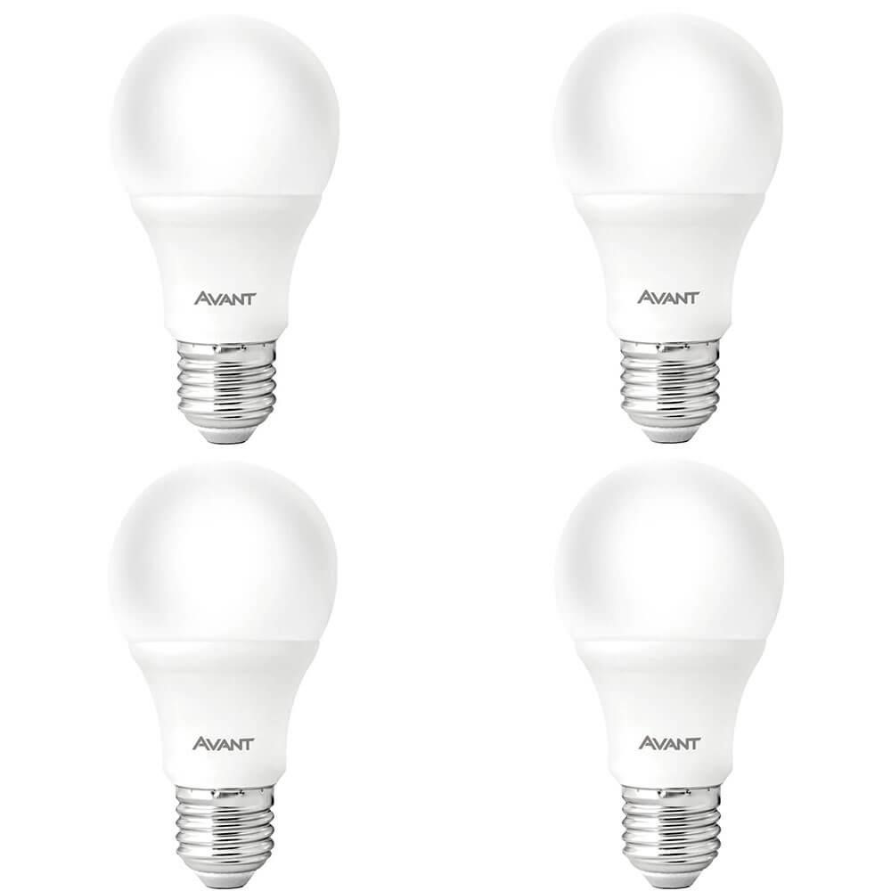 Kit 4 Lâmpadas Pera LED (A60) Branco 12w HE1050 Avant Base E27 Bivolt BR6500K - CÓD 276121373