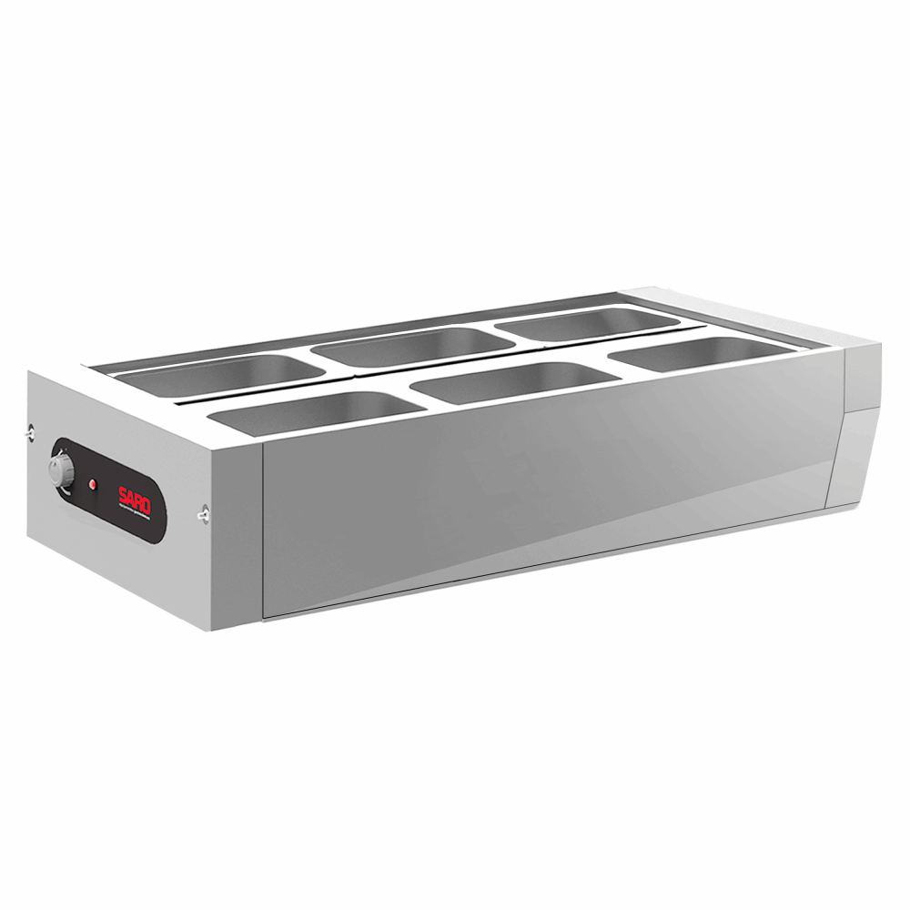 BFM622 Buffet térmico de Mesa aquecido Inox 6 cubas com tampa 220V