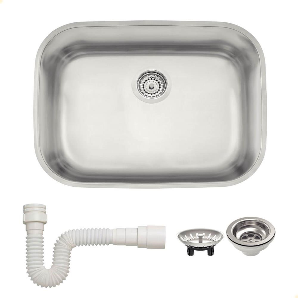 Cuba de Embutir Tramontina Lavínia 48 BL Prime Aço Inox Acetinado 48x34 cm com Válvula e Sifão