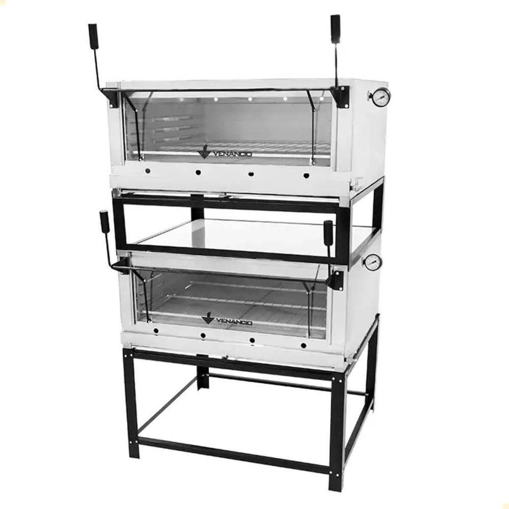 Forno Venâncio Industrial Duplo a Gás Roma Inox FIRIDI90-FIRIDS90