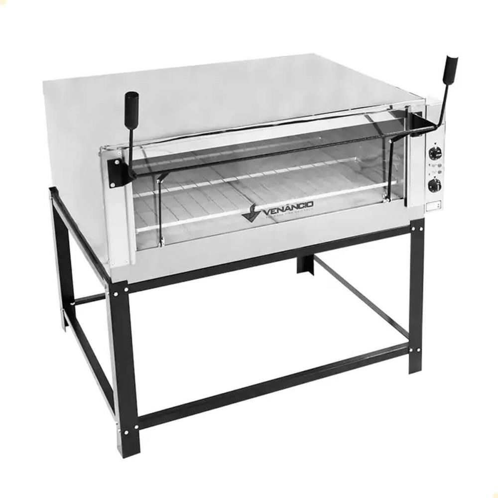 Forno Industrial Elétrico Venâncio Roma Aço Inox 110 cm com Pedra Refratária 220V FERI110