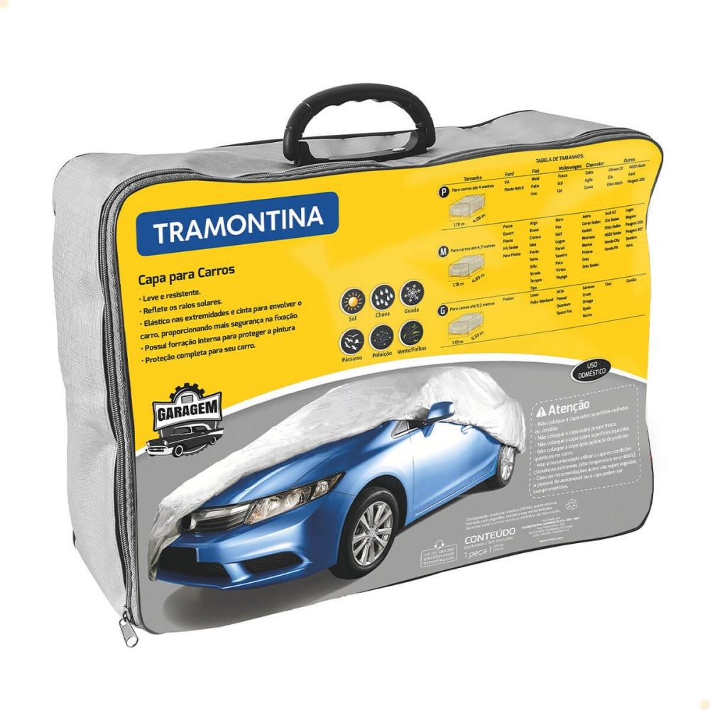 Capa Impermeável Proteção Carros Tramontina Tamanho M Carros até 4,7 43780002