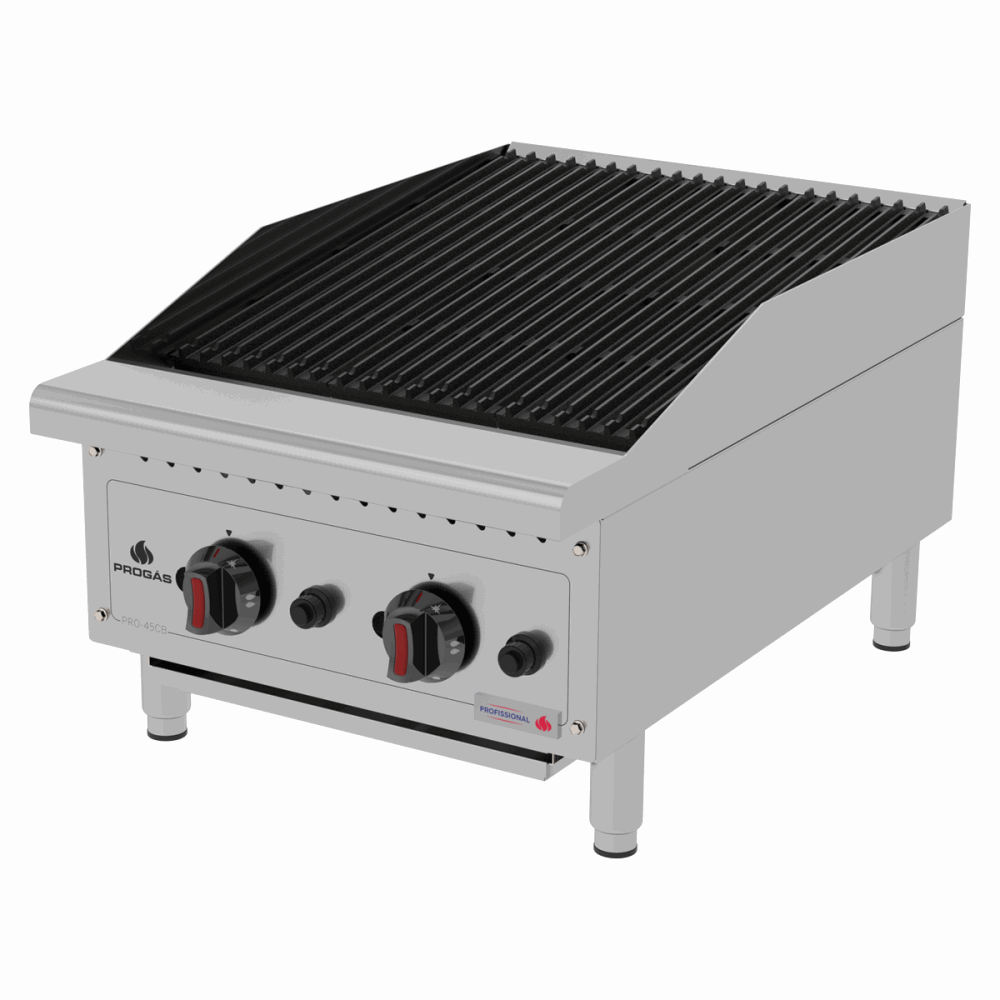 Chapa Charbroiler Profissional Progás PRO-45 CB 46 Cm A Gás Bancada Inox P44599