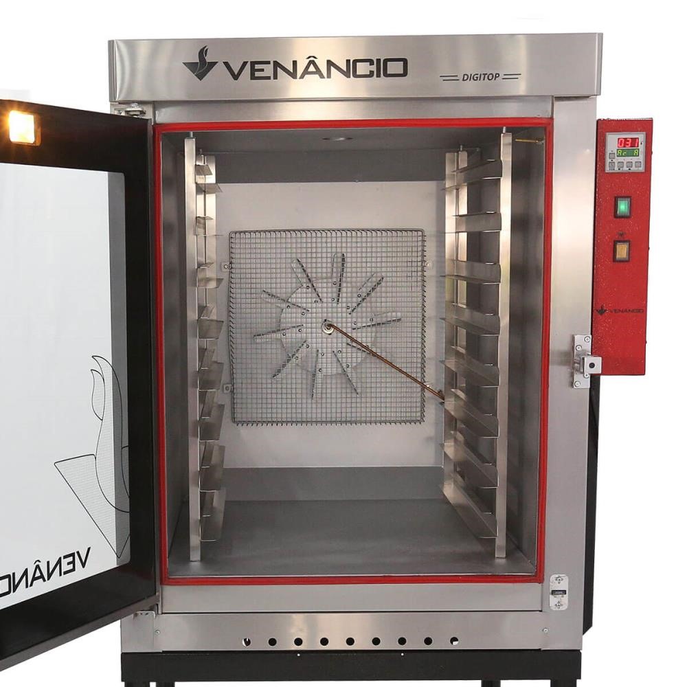 Forno Turbo Venâncio FTDG8 Digitop A Gás 8 Esteiras 580x680mm 220v