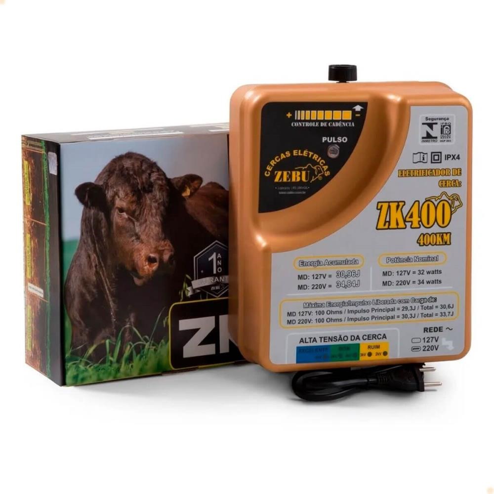 Eletrificador de Cerca Zebu ZK400 220V 3353