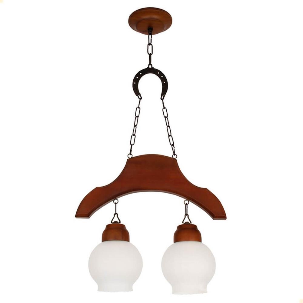 Pendente Muller Sela de Cavalo  2 Lâmpadas Envelhecido 932E