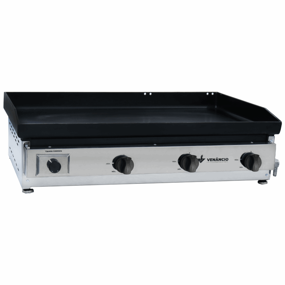 Chapa Bifeteira Venâncio Deguste Luxo Em Inox A Gás Baixa Pressão C80 4,76MM 49803