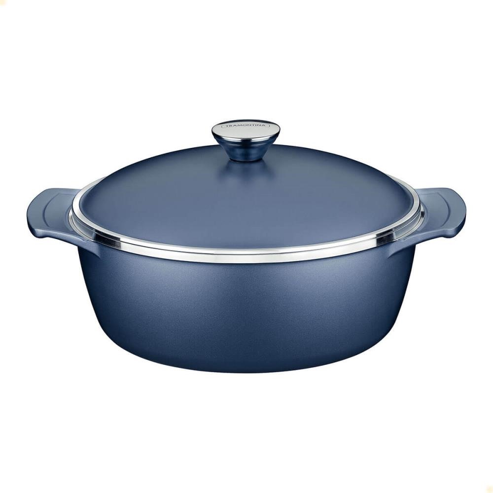 Caçarola Tramontina Lyon Em Alumínio Revestimento Starflon Azul 24 cm 3,7L 20960824