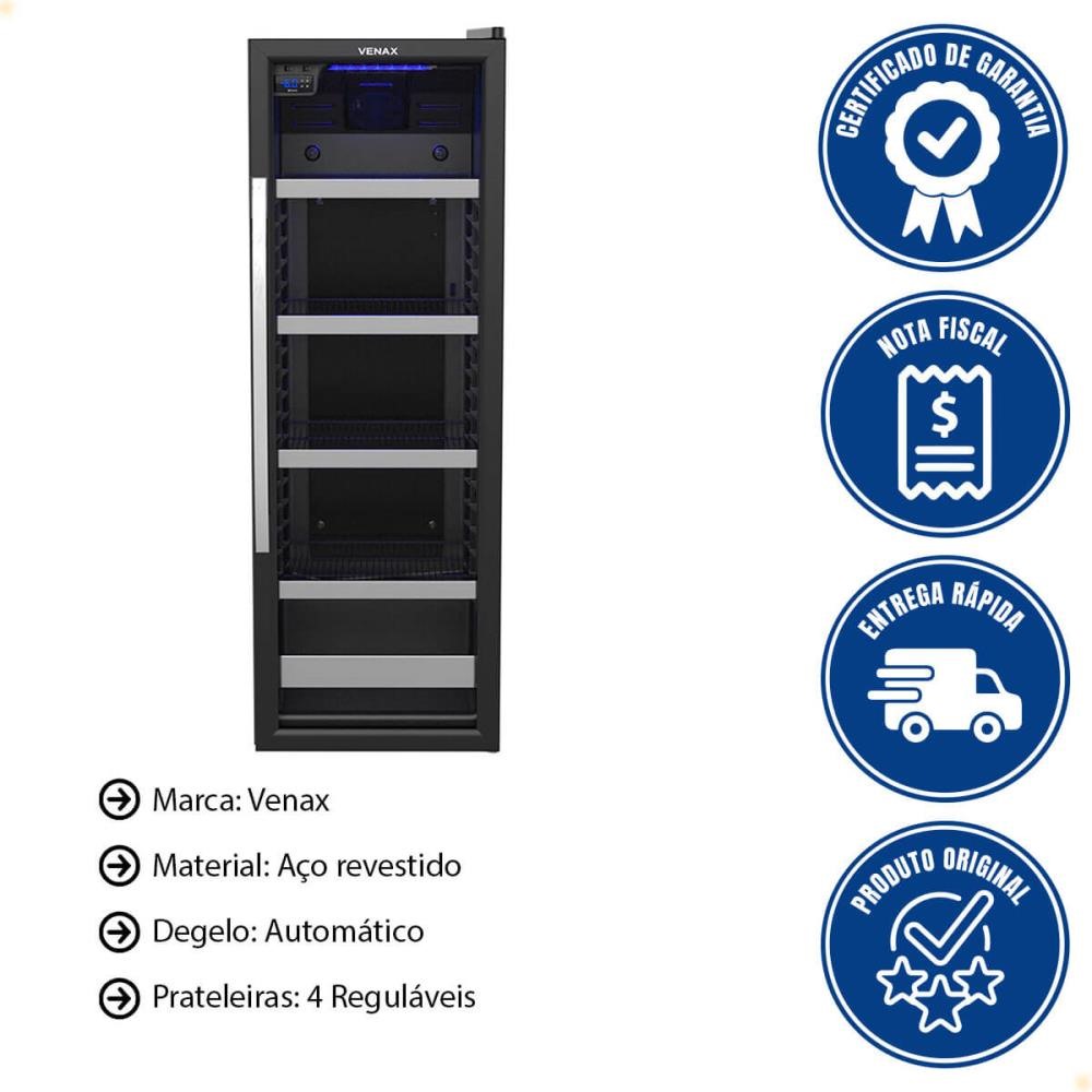 Cervejeira Venax Blue Light 200L Preto Fosco 127V 32164 - CASA