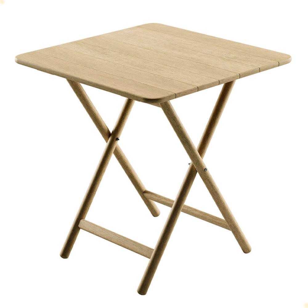 Mesa Dobrável Quadrada Tramontina Bossa 70x75 cm em Madeira Tauari Natural 13697080