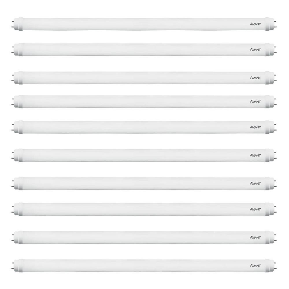 Kit 10 Lâmpadas Tubular T8 LED Branco Frio 9W Avant Bivolt 6500K Base G13 BR900-B - CÓD 335511374