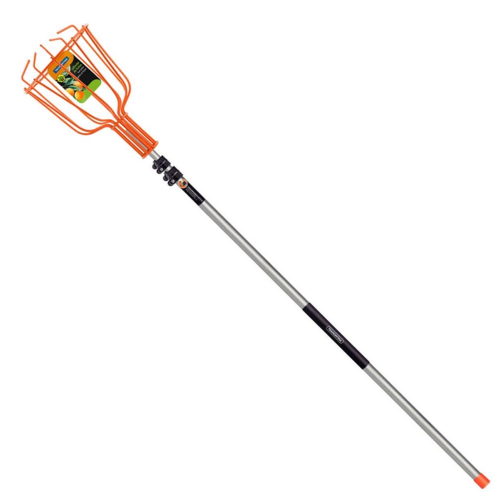 Kit Colhedor De Frutas Médio Tramontina Em Aço 77819151 + Cabo Metálico Extensível 5m Tramontina