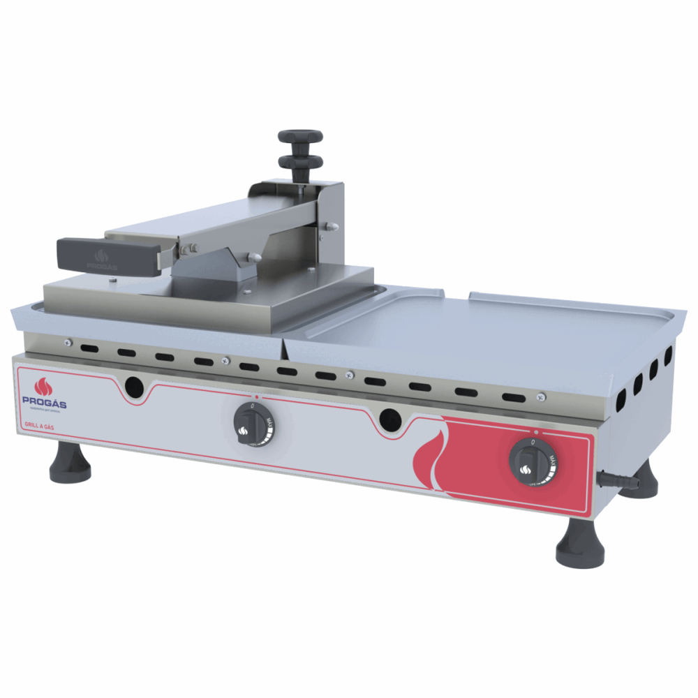 Sanduicheira Grill Progás PRA-700 G a Gás Em Alumínio Com Prensa 70 cm P43535