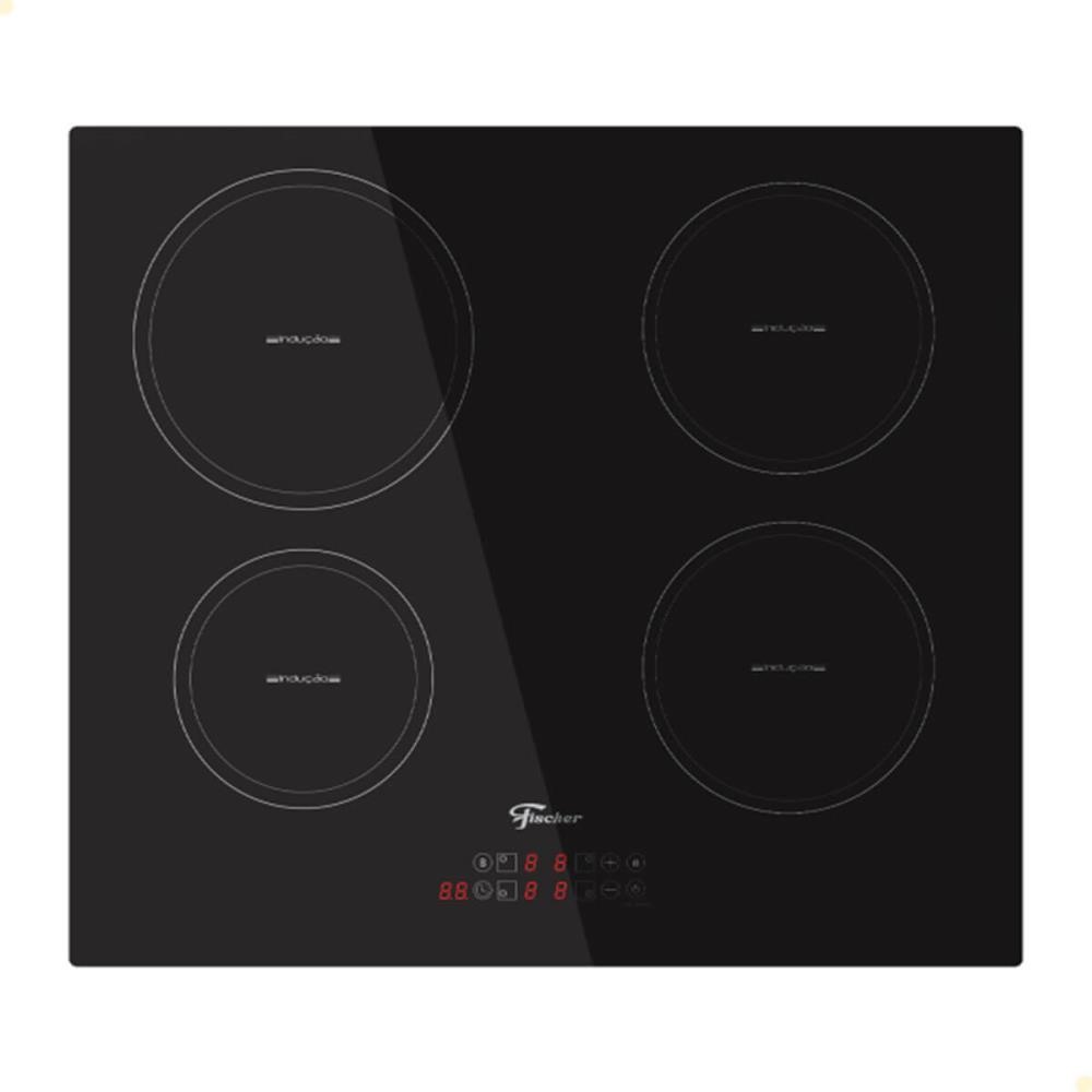 Cooktop De Indução Fischer 4 Bocas Vitrocerâmica Com Touch Screen 220V 89825