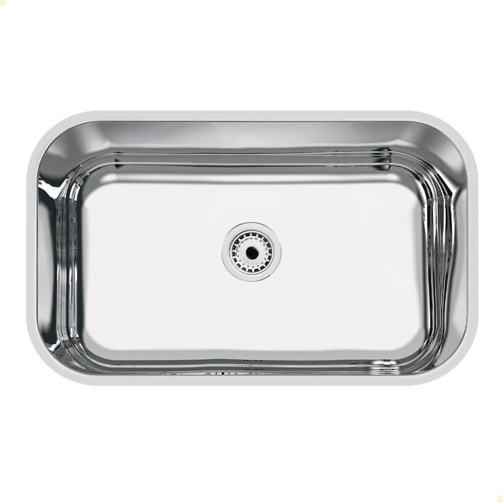 Cuba Tramontina Lavínia 56x34 cm Standard em Aço Inox Polido 56 BL com Válvula 94085507