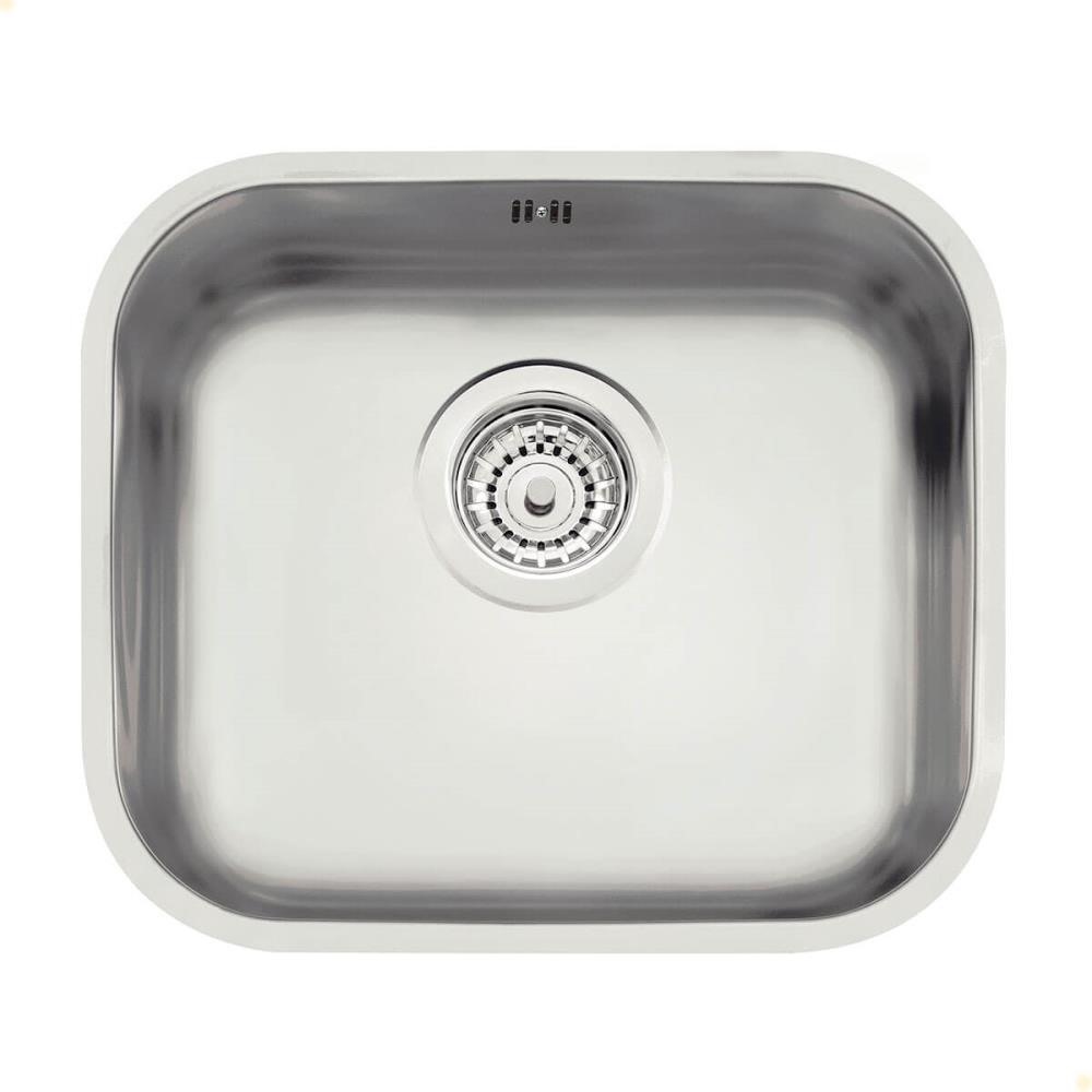 Cuba Tramontina Lavínia 40 BL Prime em Aço Inox Acetinado 40x34 cm com Escape e Válvula 94020103