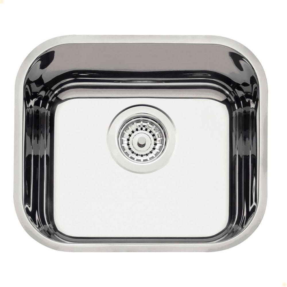 Cuba Tramontina Lavínia 40 BL Prime em Aço Inox Alto Brilho 40x34 cm com Válvula 94020202