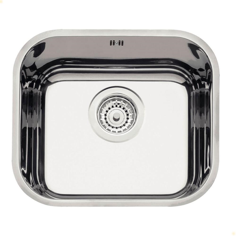 Cuba Tramontina Lavínia 40 BL Prime em Aço Inox Alto Brilho 40x34 cm com Escape e Válvula 94020203