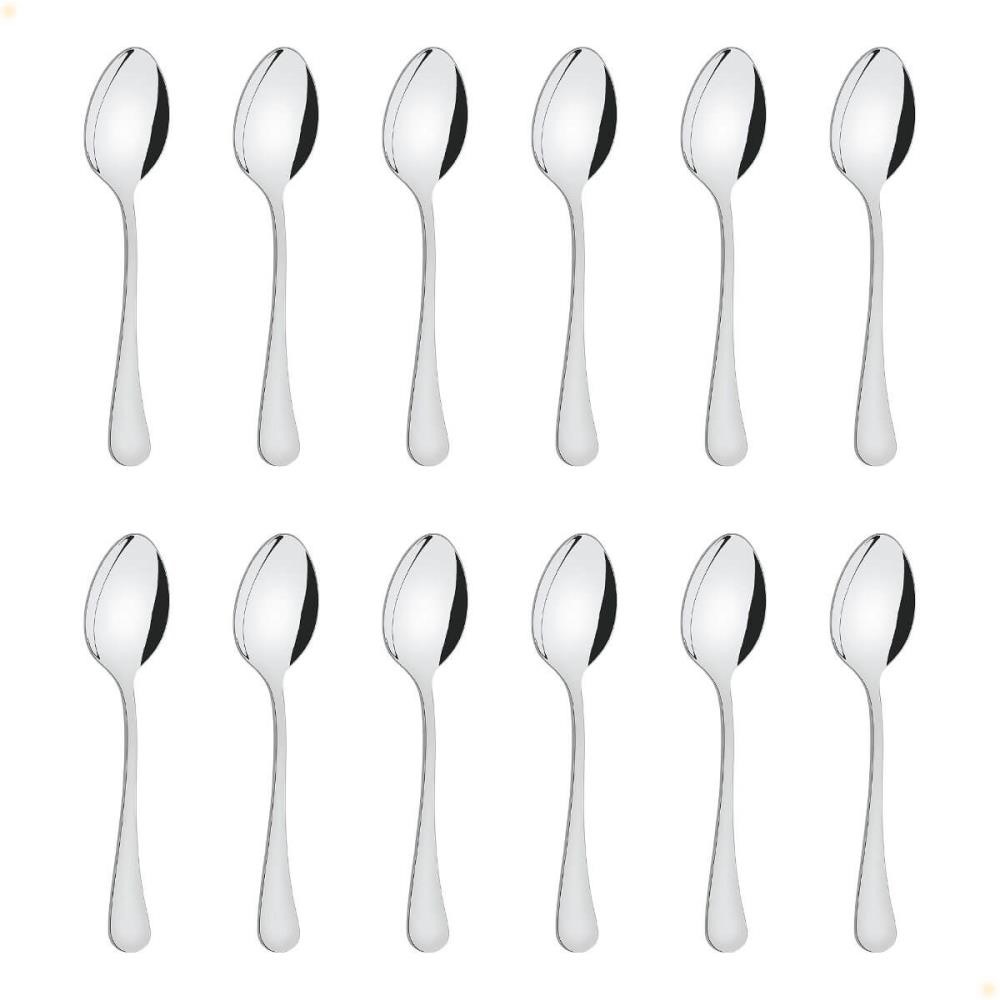 12 Colheres Para Sobremesa Tramontina Zurique em Aço Inox 63986040