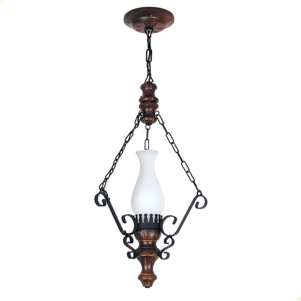 Lustre Muller Rustico 1 Lâmpada Envelhecido 801E