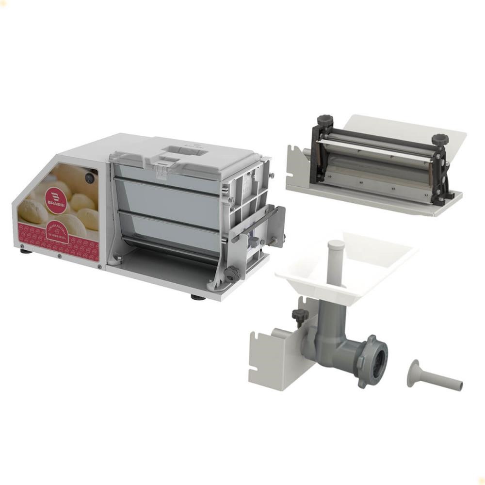 Amassadeira Semi Rápida Braesi 3Kg AELI-310 G2 Conjugado Extrusor, Moedor e Cilindro Laminador 220V