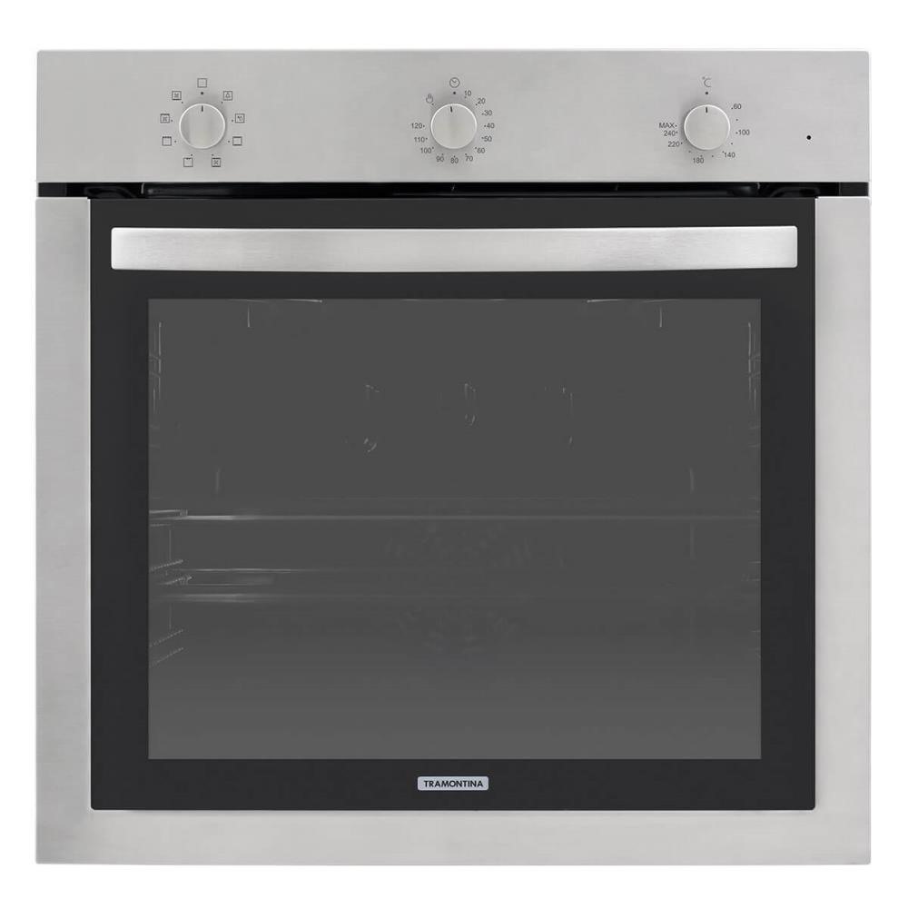 Forno Elétrico De Embutir Tramontina Inox Cook Em Aço Inox 7 Funções 73L 220V 94869220