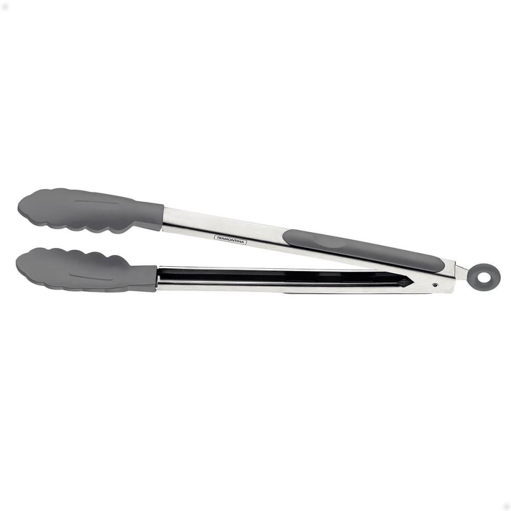 Pegador Multiuso Tramontina Moldê em Silicone Cinza e Aço Inox 35 cm 25817161