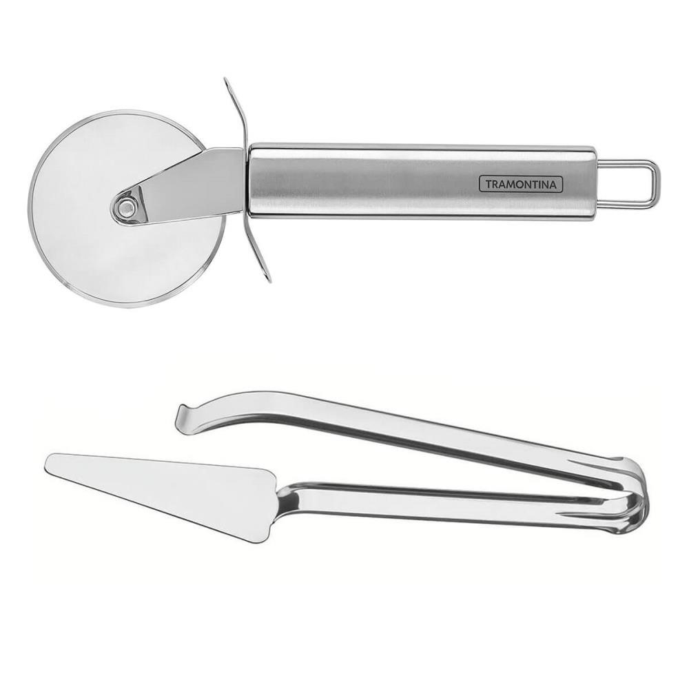 Kit Cortador De Pizza Tramontina Marffim + Pegador Para Pizza Tramontina Utility 
