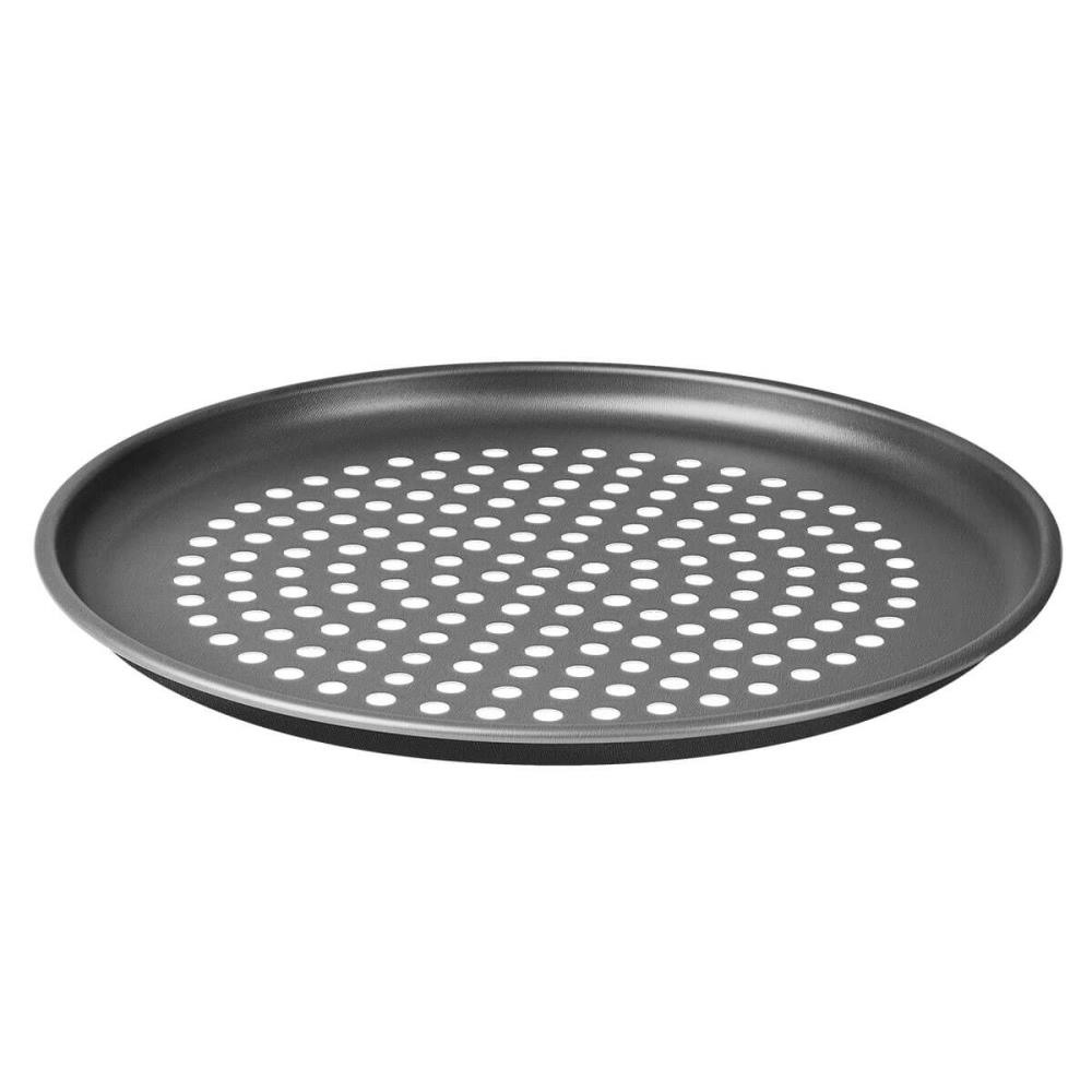 Assadeira Para Pizza Tramontina Brasil Perfurada Em Alumínio Antiaderente Grafite 30cm 20076030