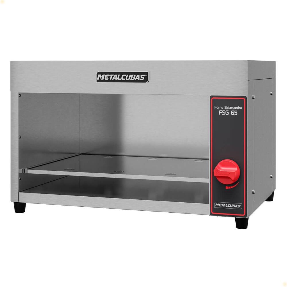 Forno A Gás Infravermelho Gratinador Metalcubas Em Inox 65 Litros FSG-65 