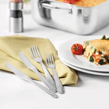 Faqueiro Tramontina Laguna 91 Peças com Facas de Churrasco Inox com Brilho 66906890