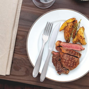 Faqueiro Tramontina Laguna 91 Peças com Facas de Churrasco Inox com Brilho 66906890