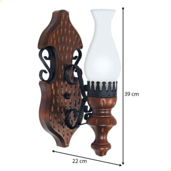 Arandela Muller Rústica Envelhecida 1 Lâmpada 700E