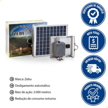 Kit Cerca Elétrica Solar Zebu ZS50I 710