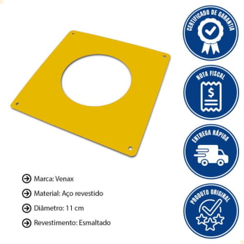 Arremate para Chaminé Venax para Fogão a Lenha Cor Amarelo 7595