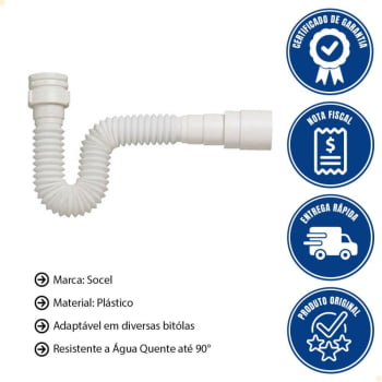 Sifão Extensivo Socel Com Porca PVC 784