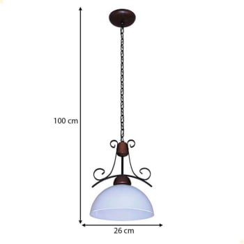 Lustre Muller Requint 1 Lâmpada Envelhecido 8903E