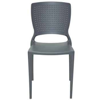 Cadeira Tramontina Safira em Polipropileno e Fibra de Vidro Grafite 92048007