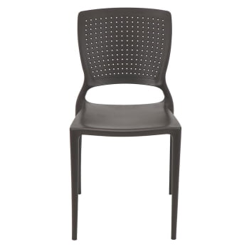 Cadeira Tramontina Safira em Polipropileno e Fibra de Vidro Marrom 92048109