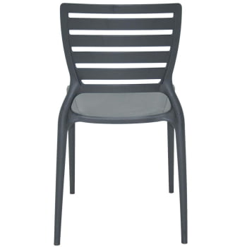 Cadeira Tramontina Sofia Grafite sem Braços com Encosto Vazado Horizontal 92237007