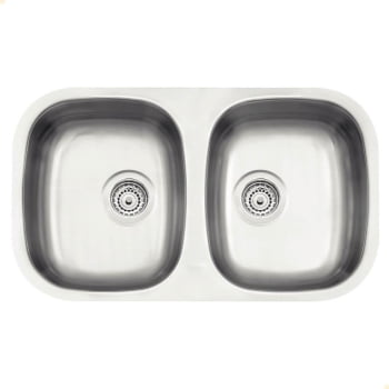 Cuba Dupla Tramontina Isis 2C 34 BL Prime Inox Acetinado 72x40 cm com Escape e Válvula 94030103 Cuba Dupla Tramontina Isis 2C 34 BL Prime Inox Acetinado 72x40 cm com Escape e Válvula 94030103