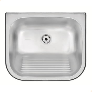 Tanque de Parede Tramontina Hera Wall 34 L em Aço Inox Acetinado 50x40 cm - 94401107 Tanque de Parede Tramontina Hera Wall 34 L em Aço Inox Acetinado 50x40 cm - 94401107