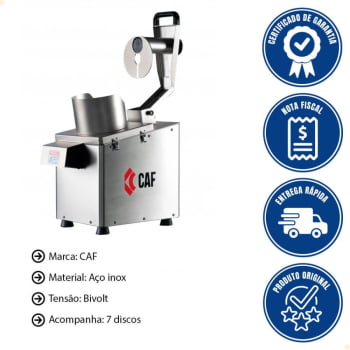 Processador De Alimentos Industrial Em Aço Inox CAF PA 210 Bivolt