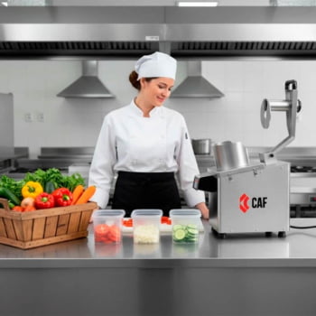 Processador De Alimentos Industrial Em Aço Inox CAF PA 210 Bivolt