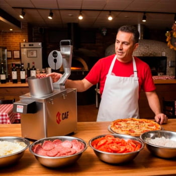 Processador De Alimentos Industrial Em Aço Inox CAF PA 210 Bivolt