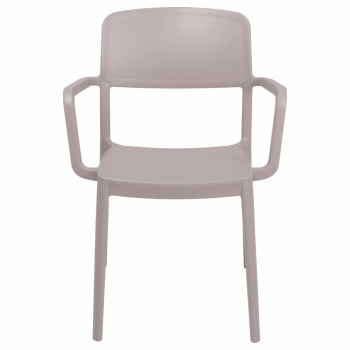 Kit 4 Cadeira Tramontina Marta Em Polipropileno Cor Camurça Com Braços 92095210